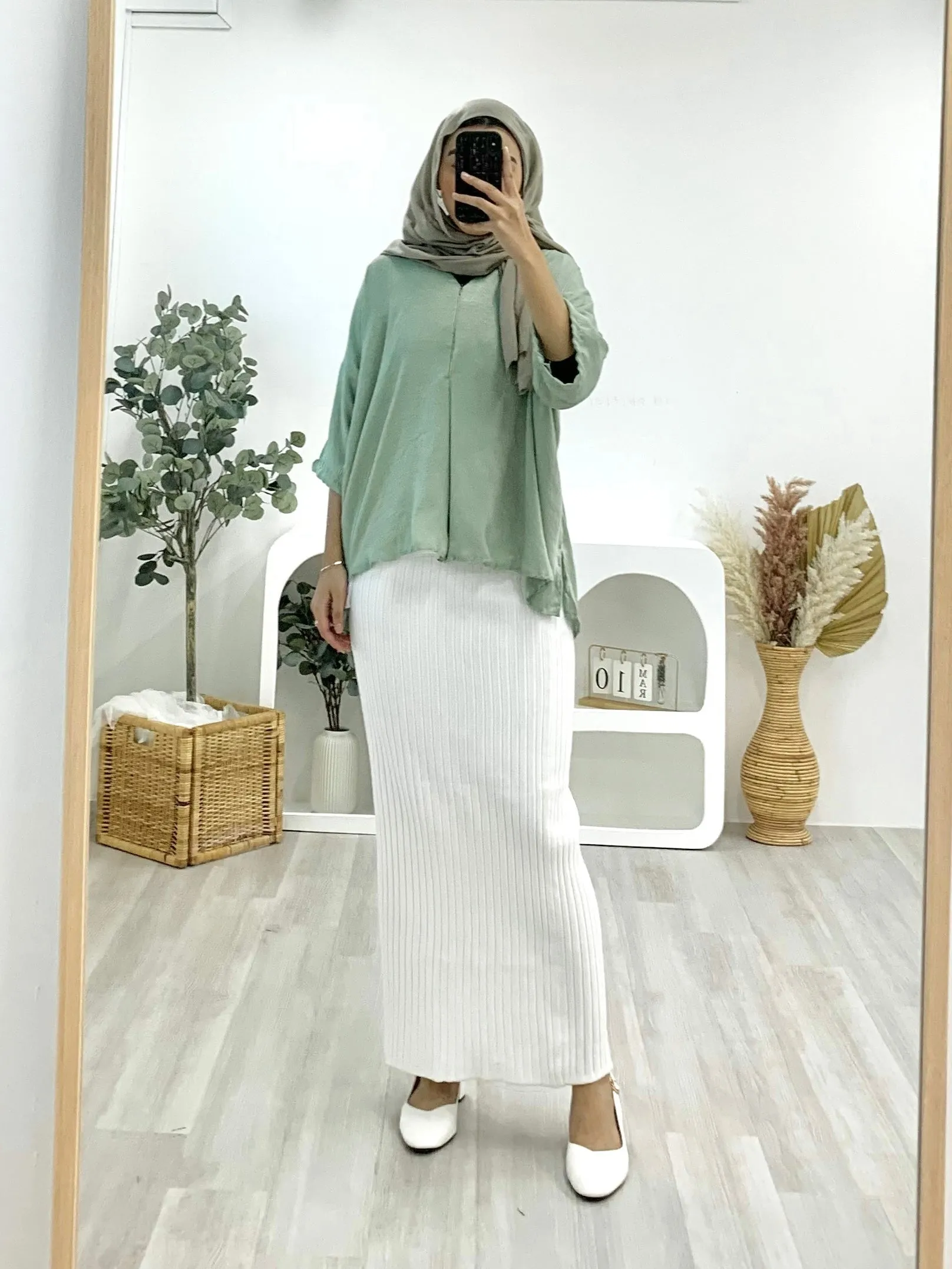 VNeck Zipper Crinkle Satin Top VZCST
