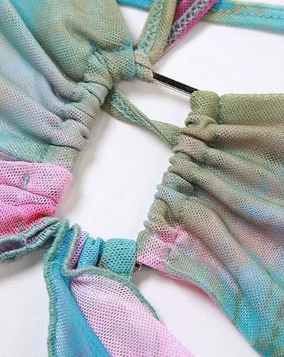 Watermarbled Butterfly Halter Top