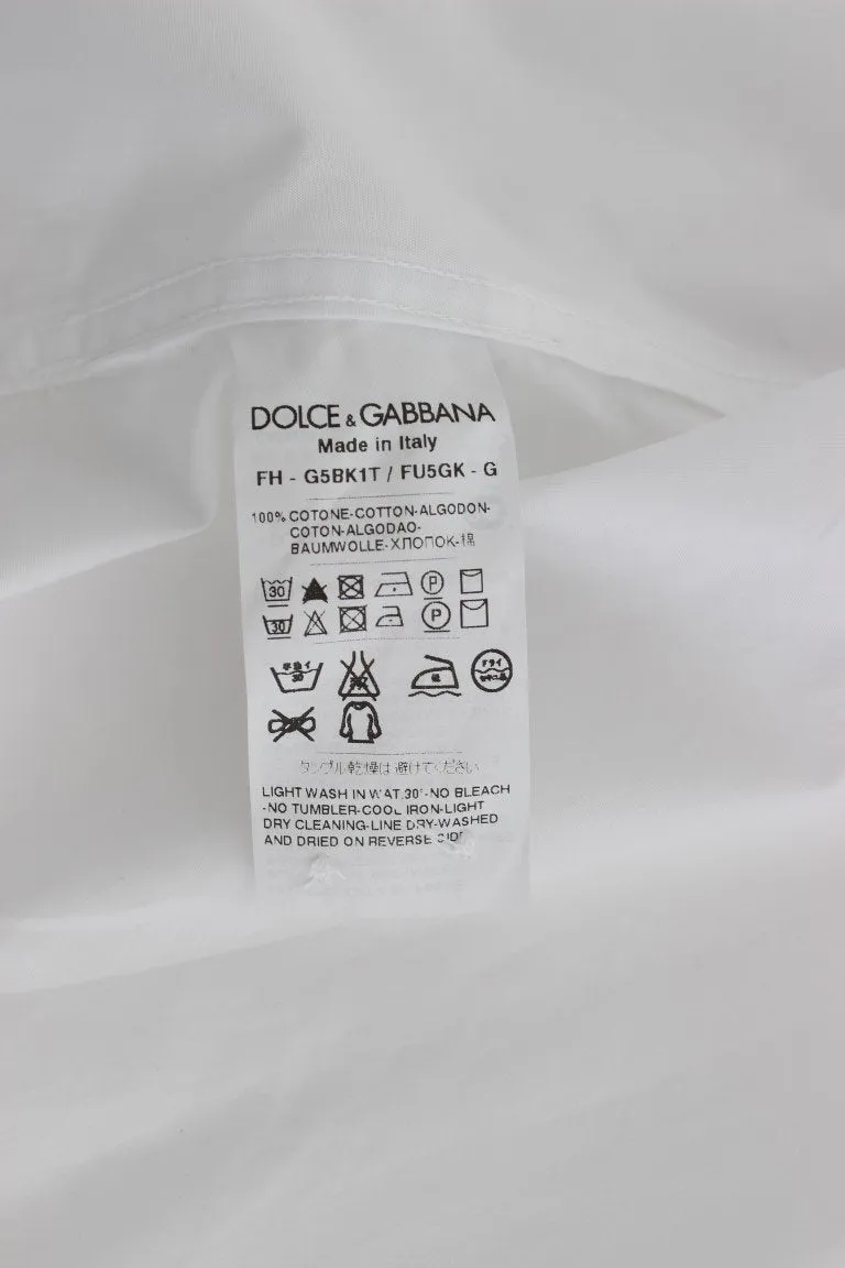 White 3/4 Sleeve Regular Fit Shirt