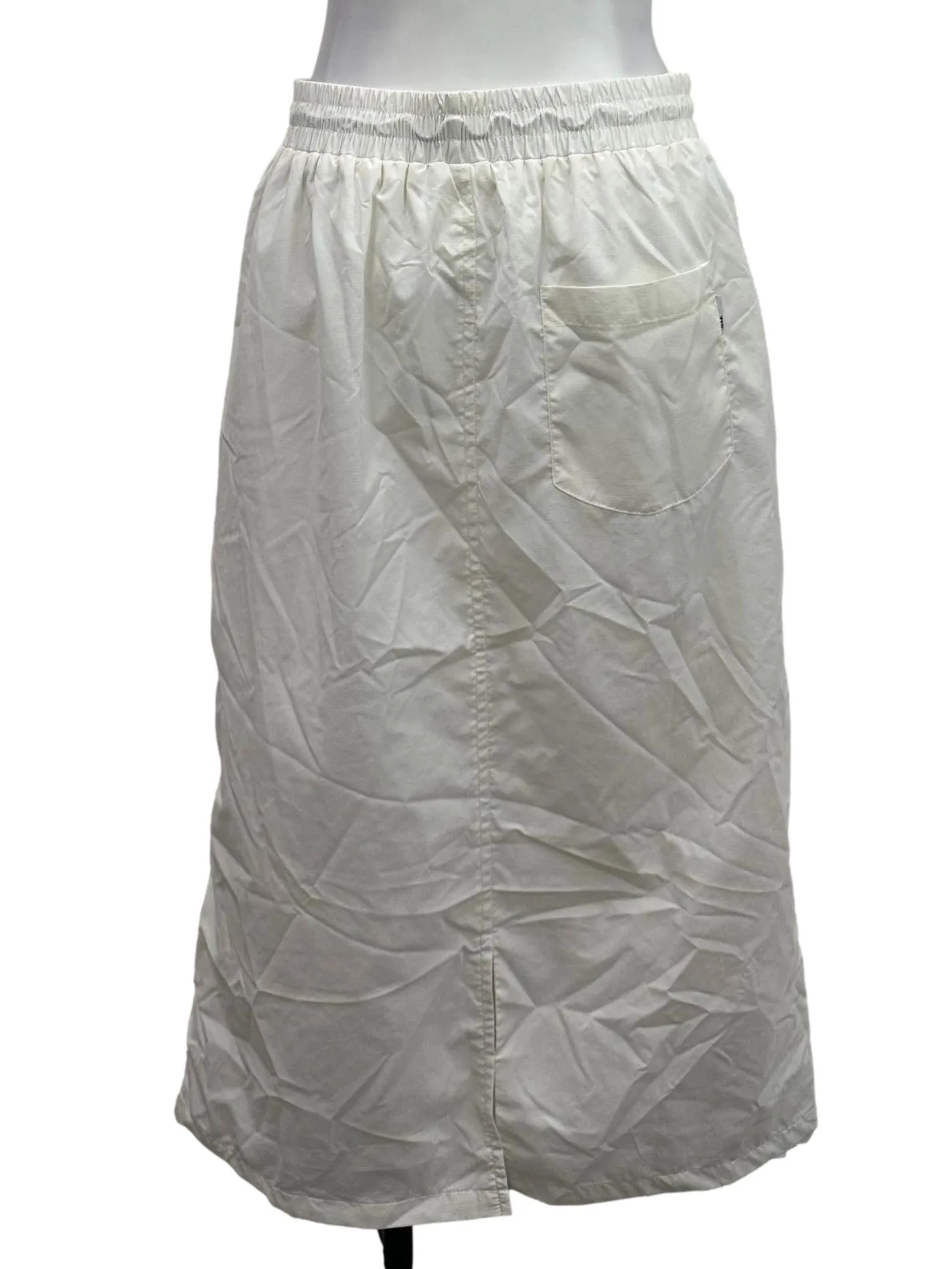 White Drawstring Parachute Skirt