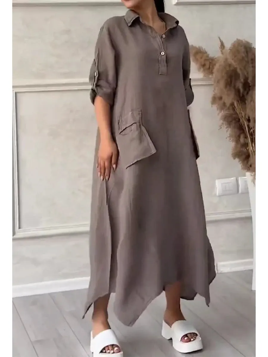 Women's Casual Pocket Maxi Dress