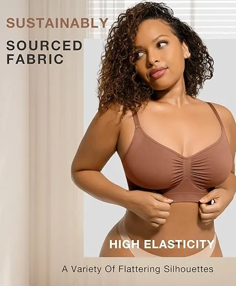 💖Women's Wireless Sculpt Bra Comfort Bralettes No Underwire Unlined Cami Bra