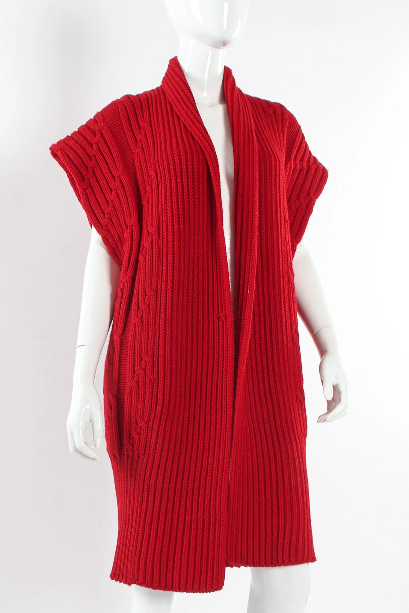 Wool Knit Duster Vest