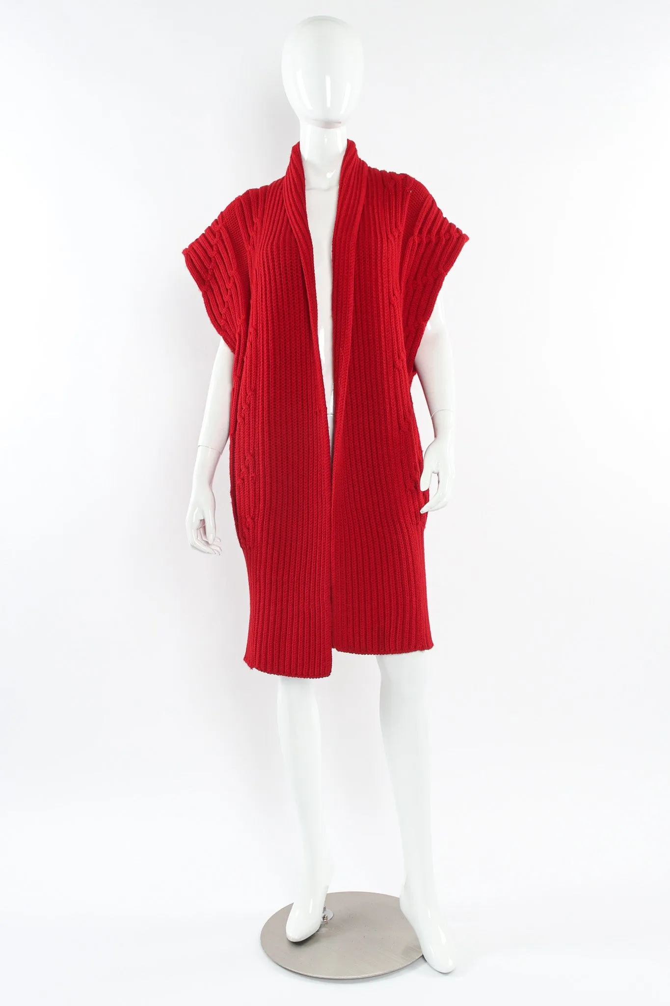 Wool Knit Duster Vest