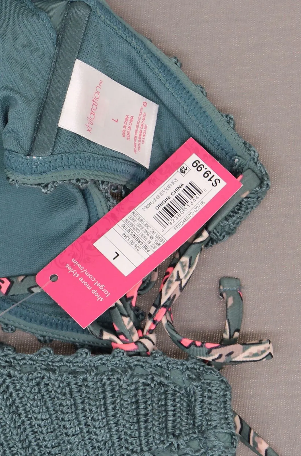 Xhilaration Women's Crochet Bralette Bikini Top