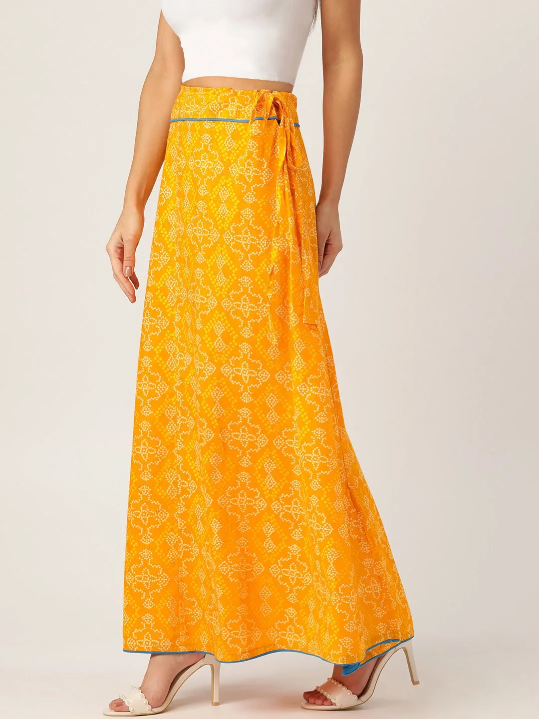 YELLOW BANDHINI SKIRT
