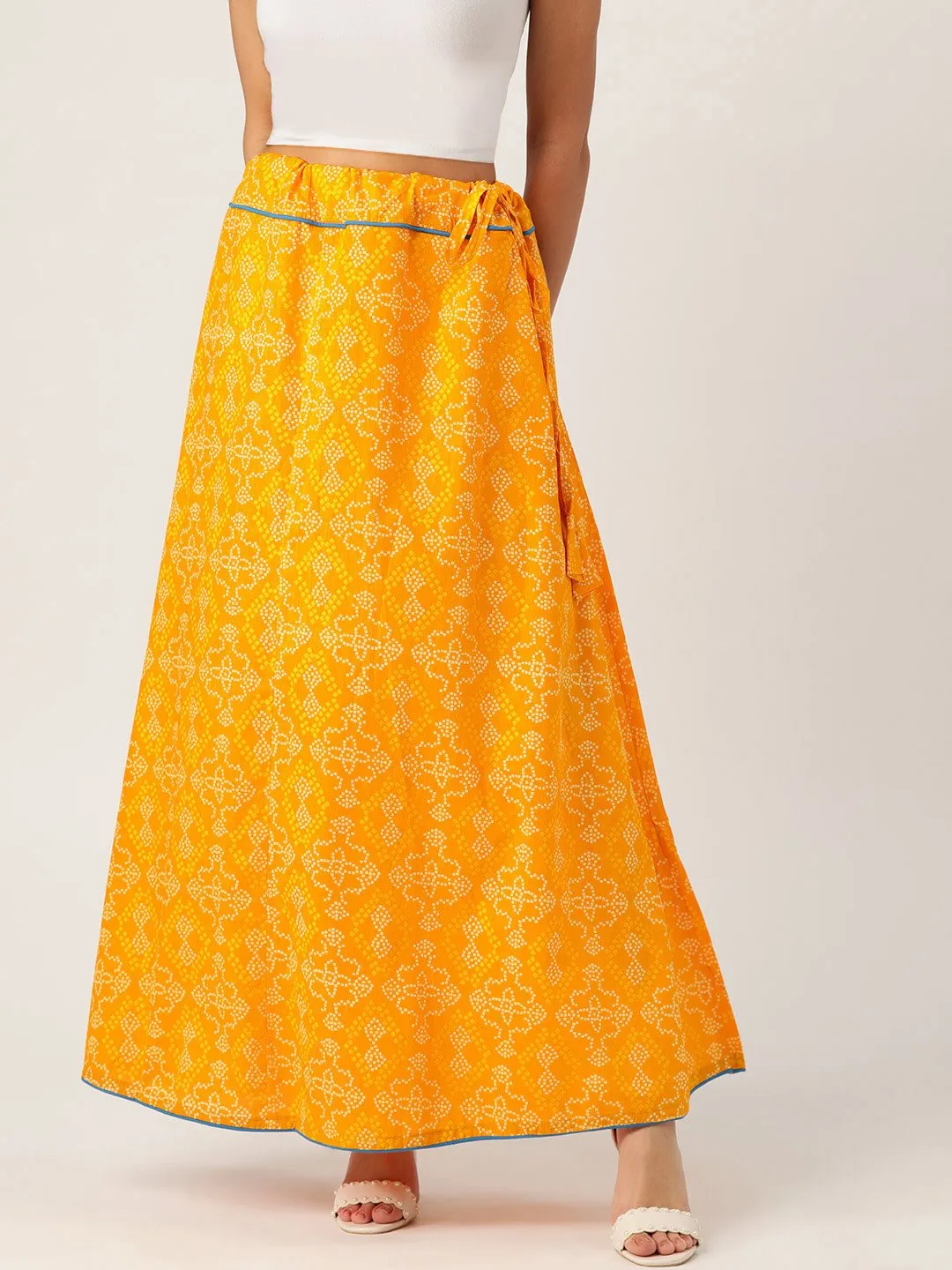 YELLOW BANDHINI SKIRT