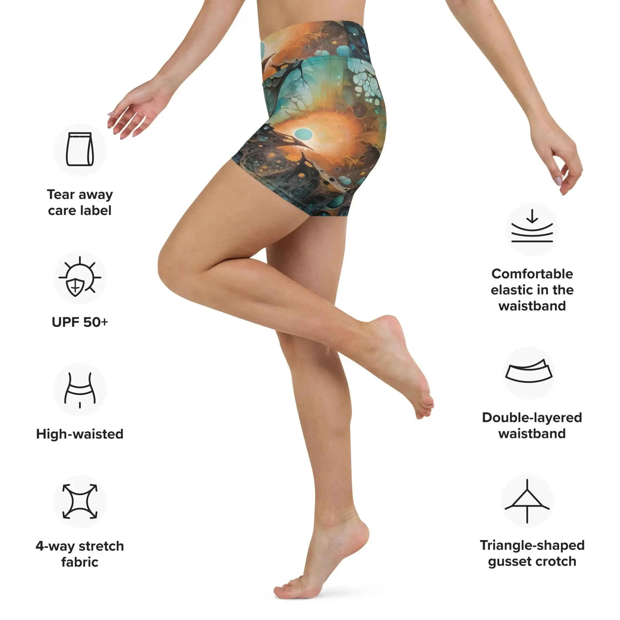 Yoga Shorts - Chthonic Echoes