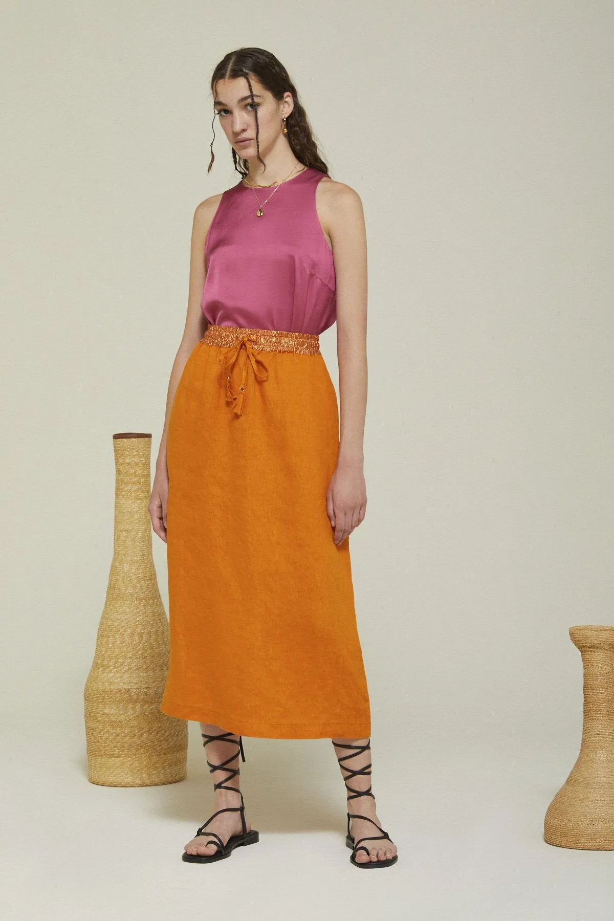 ZAFFERANO LINEN SKIRT