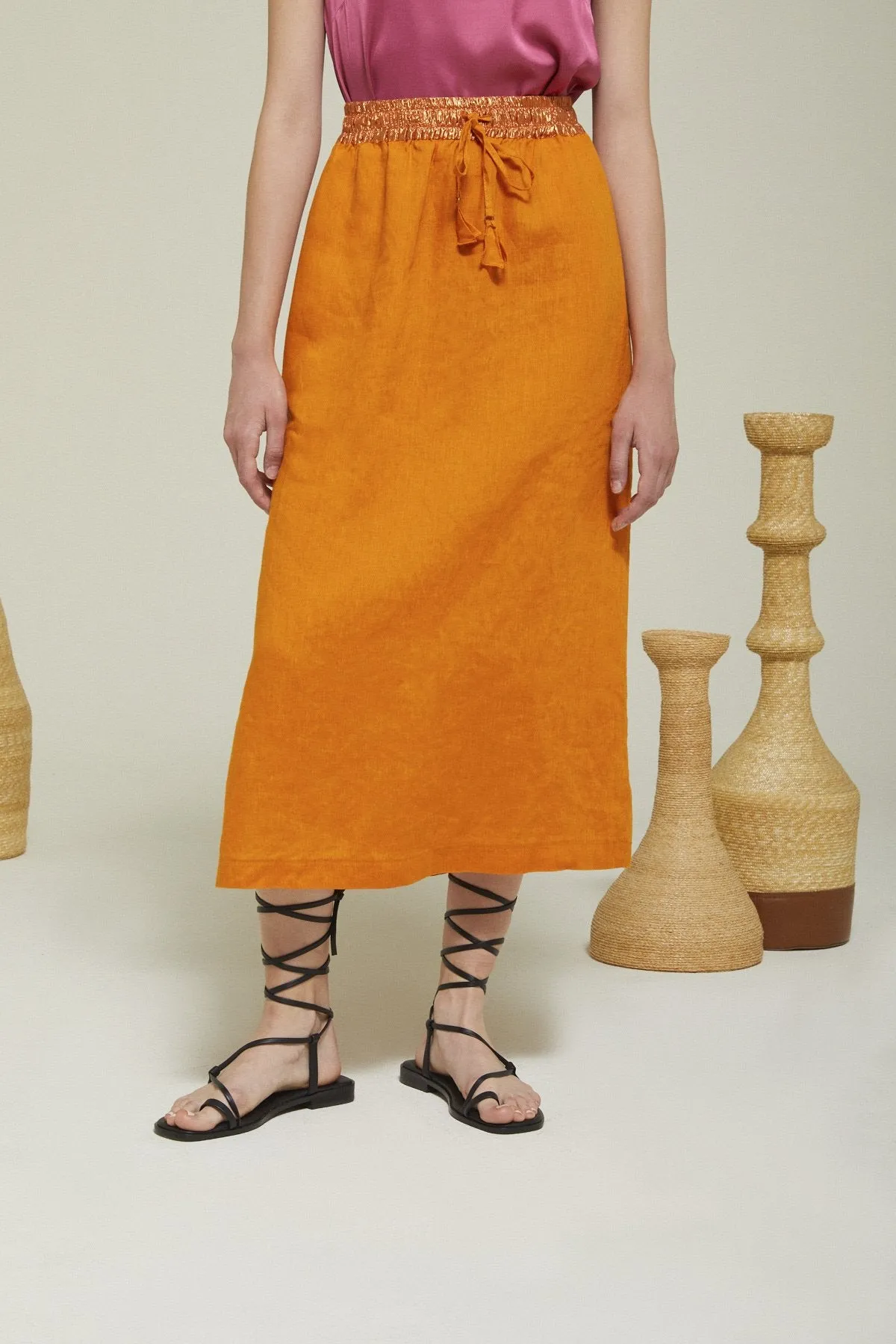 ZAFFERANO LINEN SKIRT