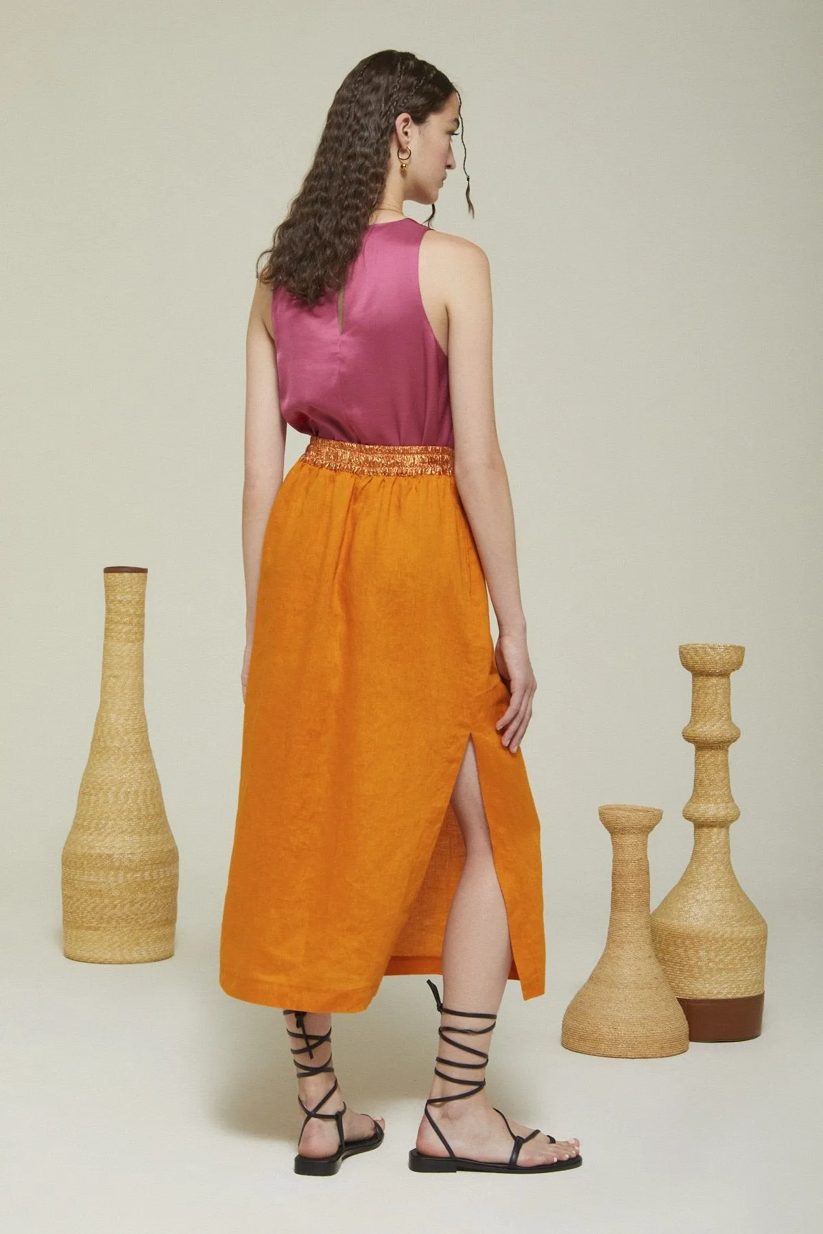 ZAFFERANO LINEN SKIRT