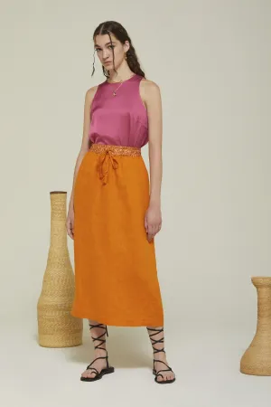 ZAFFERANO LINEN SKIRT
